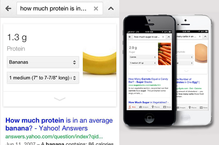Google lanza información nutricional de más de 1.000 alimentos 
