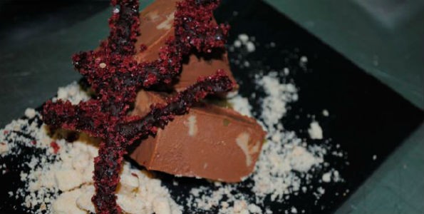 Receta de Turrón de ganache de chocolate con foie