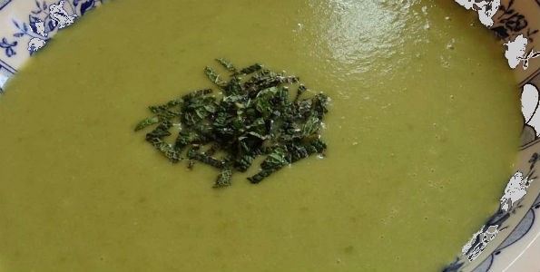 Receta de sopa fría de guisantes
