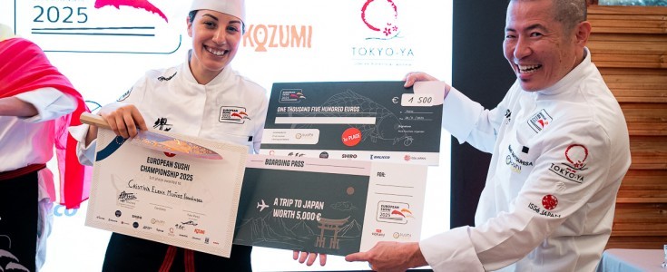 Cristina Sombray, primera mujer en el mundo en ganar una competición de sushi