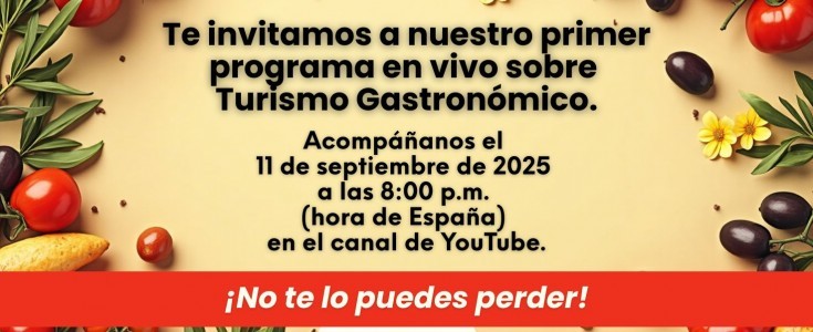 Nuestro canal de YouTube gastronomia.com TV está listo para su primer programa en vivo