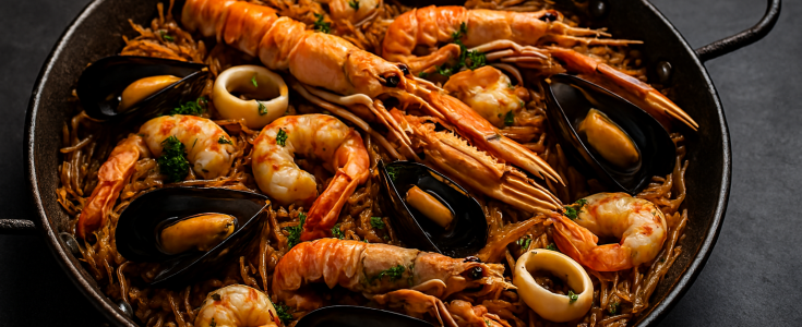 La fideuà de mariscos: tradición mediterránea que conquista paladares