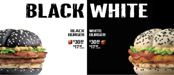 «Black & White» las nuevas hamburguesas de McDonald´s en Hong kong