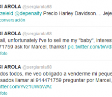 Arola anuncia que vende su moto a través de Twitter