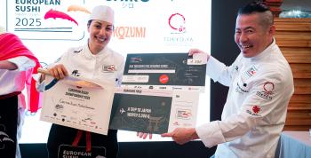 Cristina Sombray, primera mujer en el mundo en ganar una competición de sushi