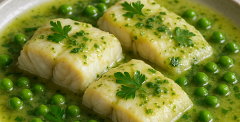Merluza en salsa verde con alcachofas y guisantes: La receta definitiva de la primavera
